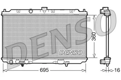 Радиатор, охлаждение двигателя DENSO DRM46025