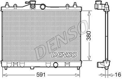DRM46040 DENSO Радиатор, охлаждение двигателя