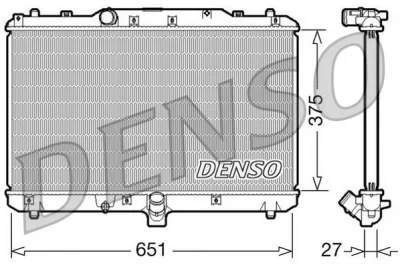 Радиатор, охлаждение двигателя DENSO DRM47022