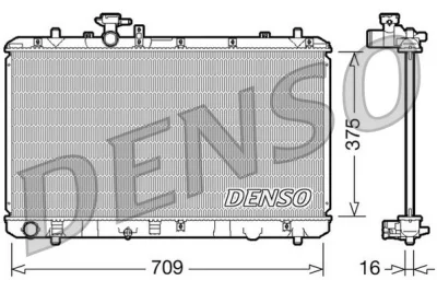 Радиатор, охлаждение двигателя DENSO DRM47023