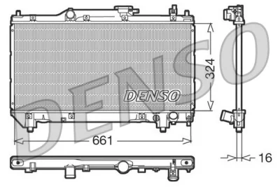 DRM50015 DENSO Радиатор, охлаждение двигателя