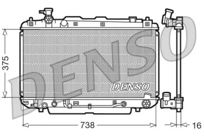 DRM50022 DENSO Радиатор, охлаждение двигателя