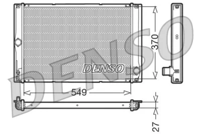Радиатор, охлаждение двигателя DENSO DRM50023