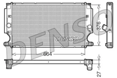 DRM50024 DENSO Радиатор, охлаждение двигателя