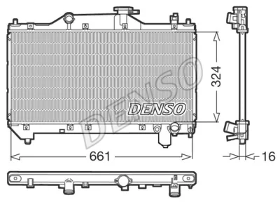 Радиатор, охлаждение двигателя DENSO DRM50031