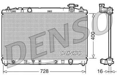 DRM50042 DENSO Радиатор, охлаждение двигателя