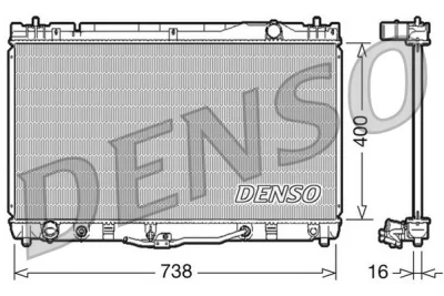 DRM50043 DENSO Радиатор, охлаждение двигателя