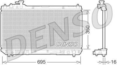 DRM50061 DENSO Радиатор, охлаждение двигателя