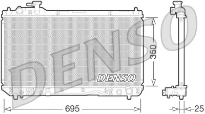 DRM50063 DENSO Радиатор, охлаждение двигателя