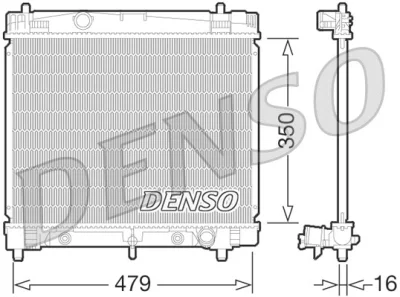 Радиатор, охлаждение двигателя DENSO DRM50070
