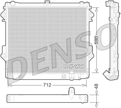 Радиатор, охлаждение двигателя DENSO DRM50074