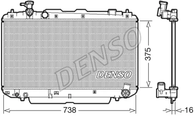 DRM50083 DENSO Радиатор, охлаждение двигателя