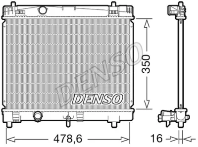 Радиатор, охлаждение двигателя DENSO DRM50103