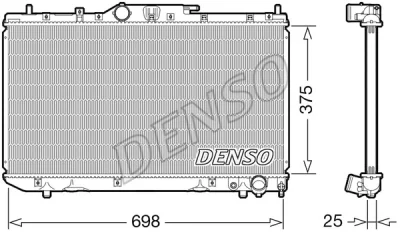 Радиатор, охлаждение двигателя DENSO DRM50114