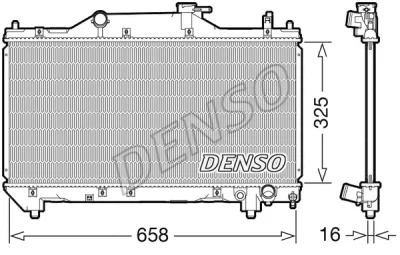 Радиатор, охлаждение двигателя DENSO DRM50131