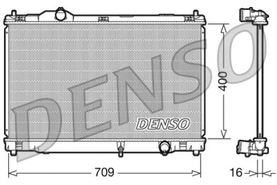 DRM51008 DENSO Радиатор, охлаждение двигателя