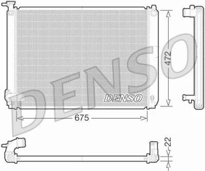 DRM51010 DENSO Радиатор, охлаждение двигателя