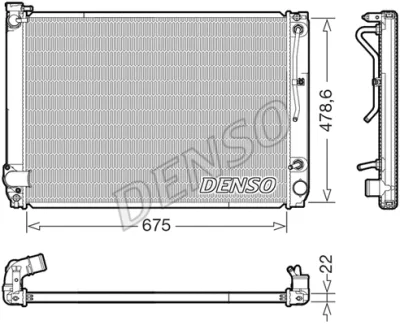 DRM51016 DENSO Радиатор, охлаждение двигателя