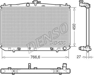 DRM51017 DENSO Радиатор, охлаждение двигателя