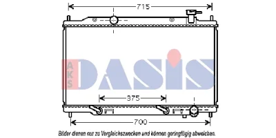 070153N AKS DASIS Радиатор, охлаждение двигателя