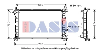090087N AKS DASIS Радиатор, охлаждение двигателя