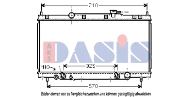 100062N AKS DASIS Радиатор, охлаждение двигателя