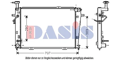 510041N AKS DASIS Радиатор, охлаждение двигателя