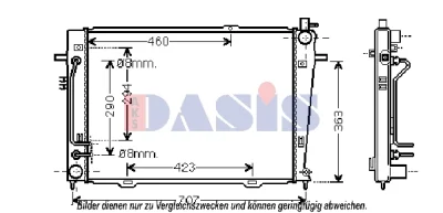 510113N AKS DASIS Радиатор, охлаждение двигателя