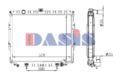 510196N AKS DASIS Радиатор, охлаждение двигателя