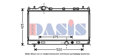 520097N AKS DASIS Радиатор, охлаждение двигателя