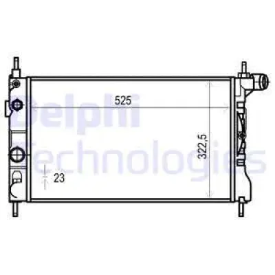 TSP0524016 DELPHI Радиатор, охлаждение двигателя