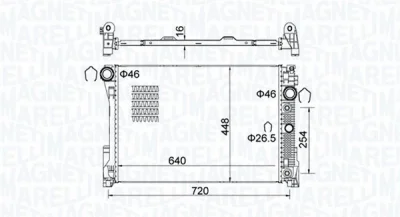 350213163300 MAGNETI MARELLI Радиатор, охлаждение двигателя