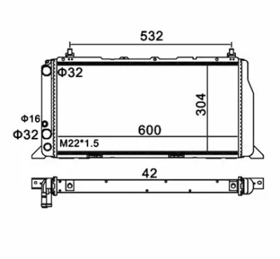 359000300520 MAGNETI MARELLI Радиатор, охлаждение двигателя