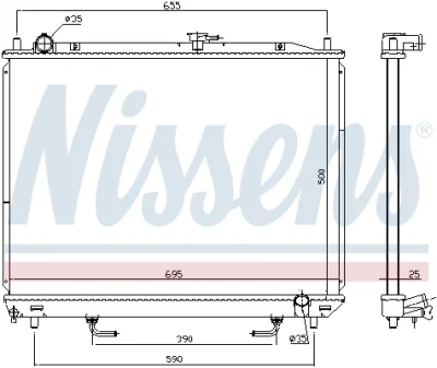 628985 NISSENS Радиатор, охлаждение двигателя