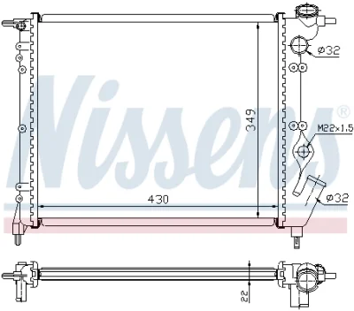 699118 NISSENS Радиатор, охлаждение двигателя