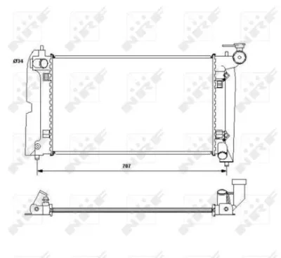 53396 NRF Радиатор, охлаждение двигателя
