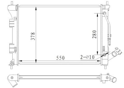 Радиатор, охлаждение двигателя NRF 59292