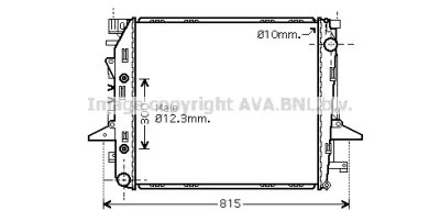 Радиатор, охлаждение двигателя AVA AU2198