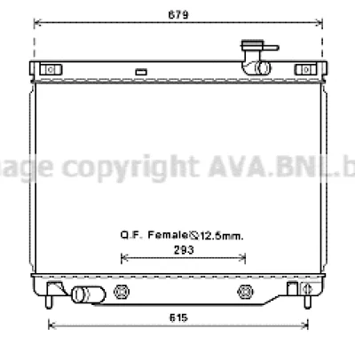 Радиатор, охлаждение двигателя AVA CT2040