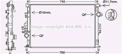 FD2639 AVA Радиатор, охлаждение двигателя