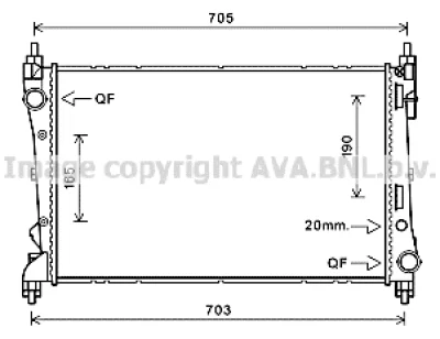 FTA2449 AVA Радиатор, охлаждение двигателя