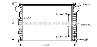 MSA2301 AVA Радиатор, охлаждение двигателя