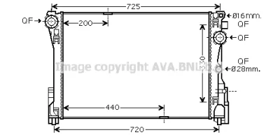 Радиатор, охлаждение двигателя AVA MSA2575