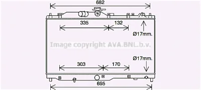 Радиатор, охлаждение двигателя AVA MZ2285