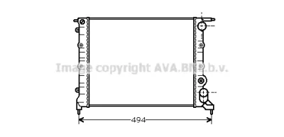 RT2043 AVA Радиатор, охлаждение двигателя