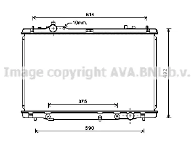 TO2615 AVA Радиатор, охлаждение двигателя
