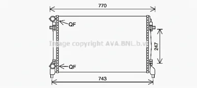 Радиатор, охлаждение двигателя AVA VN2402