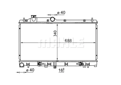 CR 1573 000S KNECHT/MAHLE Радиатор, охлаждение двигателя