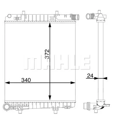 CR 1592 000S KNECHT/MAHLE Радиатор, охлаждение двигателя