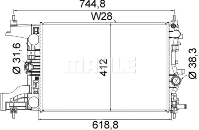 CR 2116 000S KNECHT/MAHLE Радиатор, охлаждение двигателя